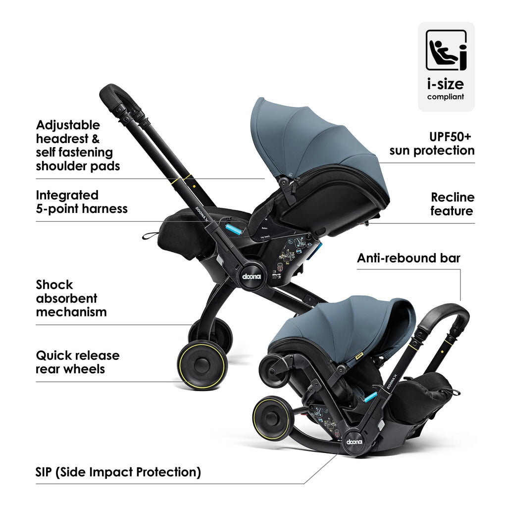 Doona X Car Seat & Stroller & Isofix Base - Ocean Blue