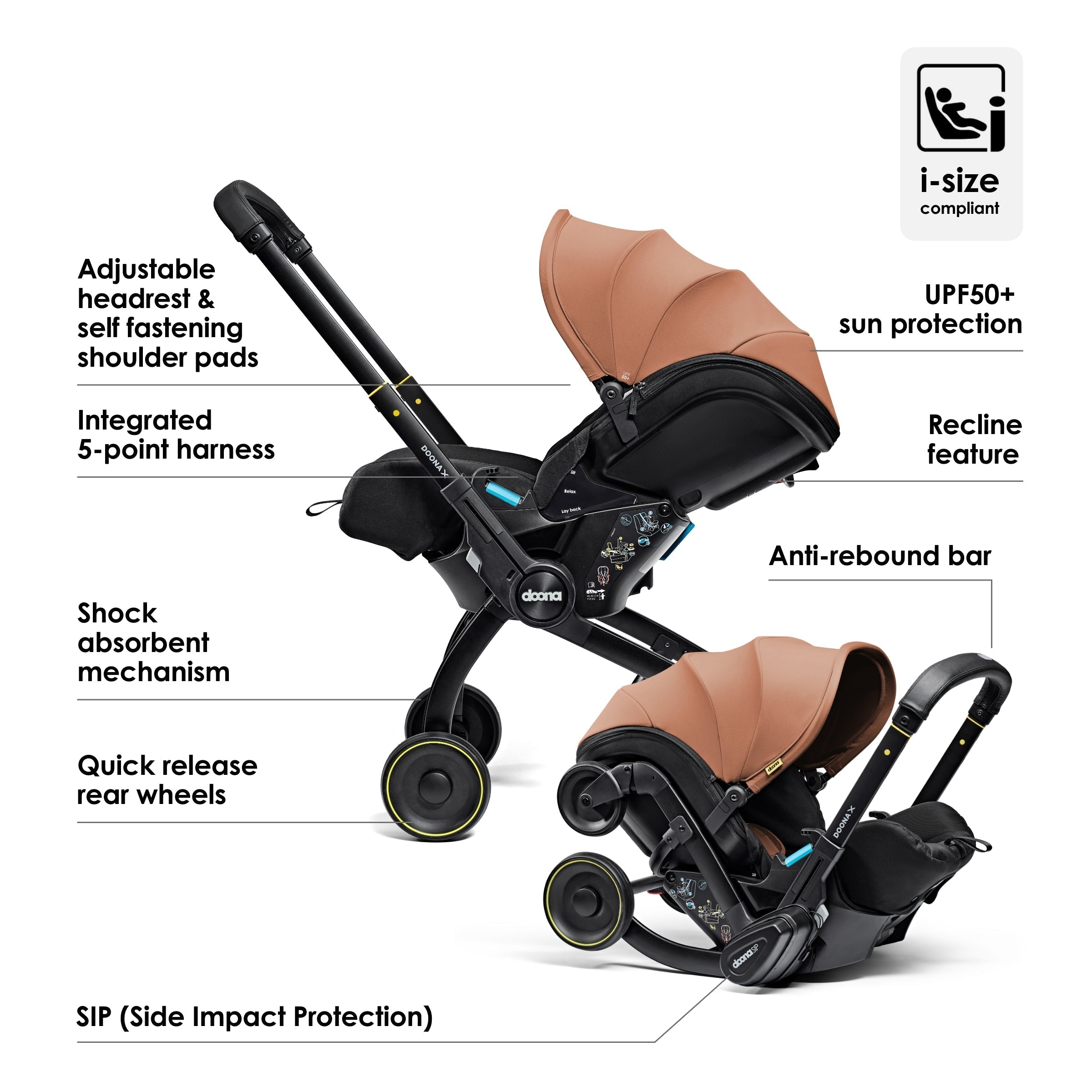 Doona X Car Seat & Stroller & Isofix Base - Terracotta