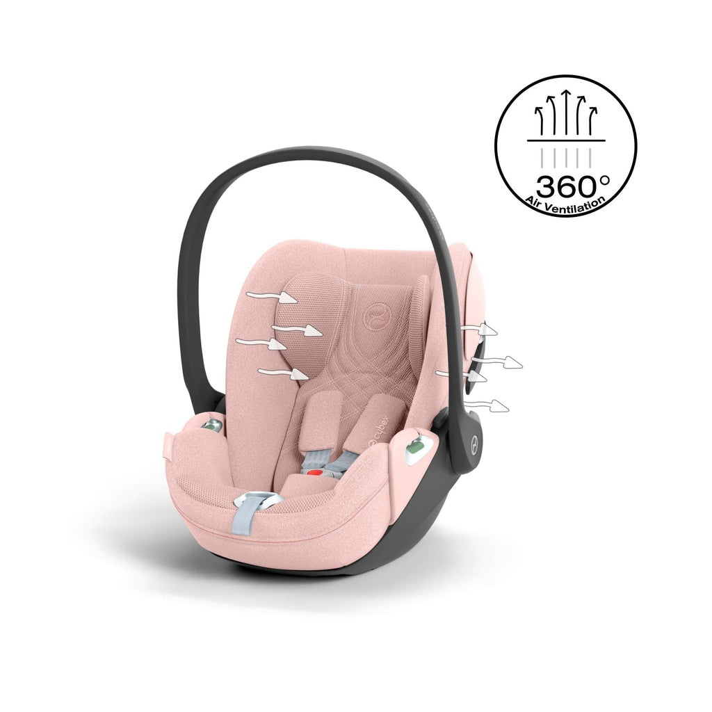 Cybex Cloud T i-Size Plus Car Seat & Base T Isofix Base - Peach Pink